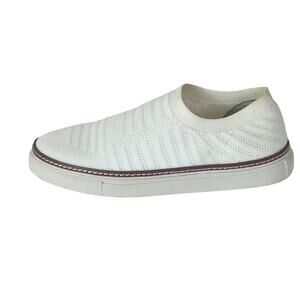 Vince Camuto Keamalla Knit Sneakers Shoes Womens Size 8.5M EU 39 White Slip On